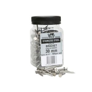 NZ Nails 30 x 3.15mm 316 Stainless Steel Flat Head Nail - 500g Pack