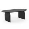 Arco Black 200cm Oval Oak Dining Table