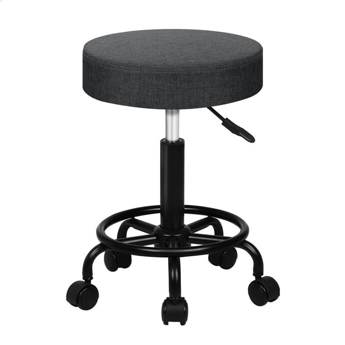 ALFORDSON Salon Stool Fabric Dark Grey