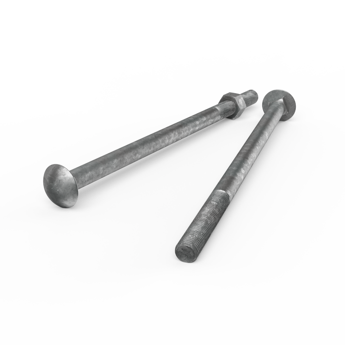 ZENITH M16 x 300mm Hot Dip Galvanised Cup Head Bolts & Nuts - Each