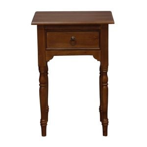 Centrum Furniture Huntely 1-Drawer Turn Leg Side Table - Mahogany