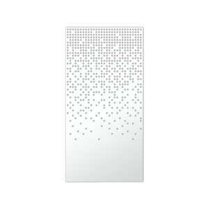 Walpix 1775 x 875 x 2.0mm Perforated Aluminium Decorative Screen Folded Profile Snowflakes - White Satin