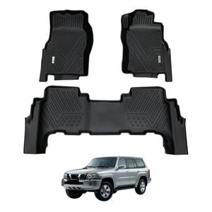 AUSGO Car Floor Mats for Nissan Patrol GU Y61 1997-2015 All-Weather Floor Liners