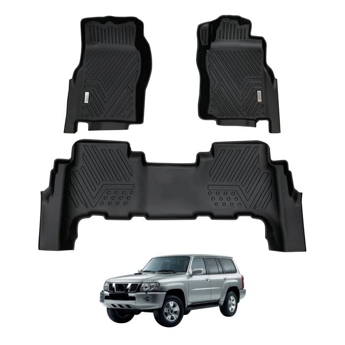 AUSGO Car Floor Mats for Nissan Patrol GU Y61 1997-2015 All-Weather Floor Liners