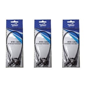 3x 6 Pack of Jarvis Walker 12 Inch/60lb Wire Fishing Leaders-Coastlock Snaps