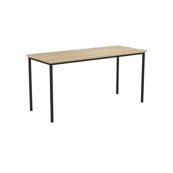 Olg Ekosystem Canteen Table Black Frame New Oak Ravine Top L1200mm X W750mm