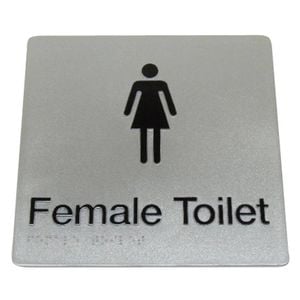 Bradley Female Toilet Braille Sign