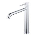 Mondella 25mm Chrome Resonance Pin Lever Curved Spout Vessel Basin Mixer