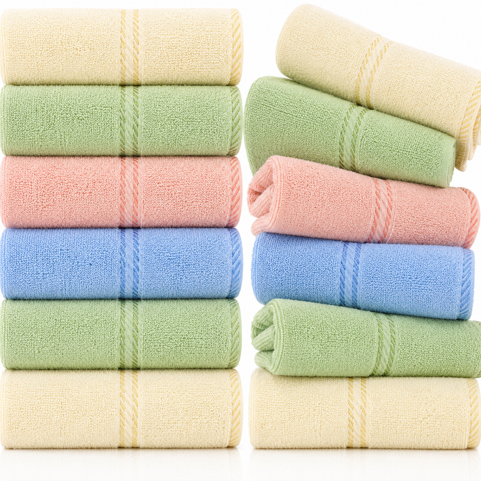 168x 100% Cotton Hand Towels Face Washers Bulk (34x62cm) in Assorted Colours - Assorted | 34x62cm | 100% Cotton