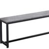 Grey Marble Look Dining Bench - 140 cm