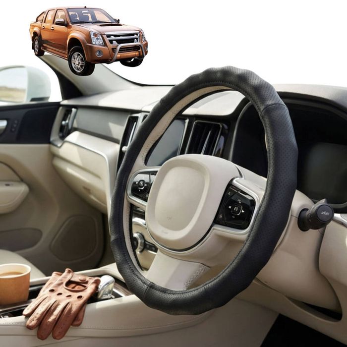 Australian Goose Steering Wheel Cover for Isuzu D-Max Crew Cab 2008 - 2011 (RA/RC) Circle Black