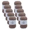 10pk Malli Super Blend Basic Crochet Knitting Yarn 8ply 100g 16x9cm Cafe Latte