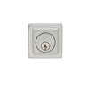 Delf Trade Satin Chrome Contemporary Square Single Cylinder Deadbolt