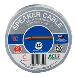 Tycab Cables 0.5mm² Black And Red Twin Flex Speaker Cable