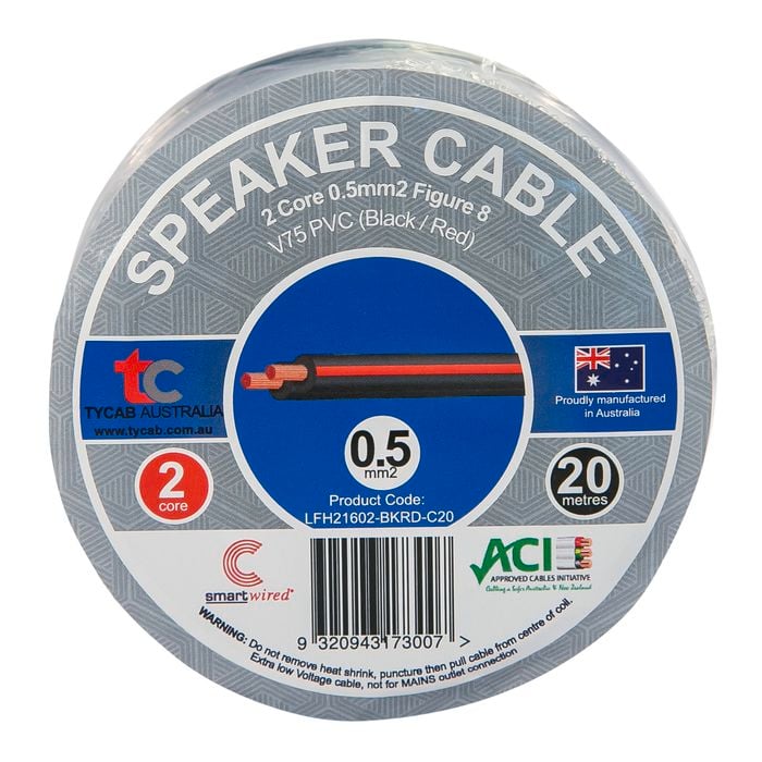 Tycab Cables 0.5mm² Black And Red Twin Flex Speaker Cable