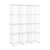 Costway Metal Storage Cabinet 12 Cubes Bookcase Display Shelves White