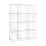 Costway Metal Storage Cabinet 12 Cubes Bookcase Display Shelves White