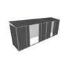 Build-A-Shed 1.2 x 5.2 x 2.0m Skillion Double with Single Sliding Side Doors Shed - Grey