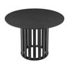 Design Square Ximena Round Wooden Kitchen Dining Table 110cm Black