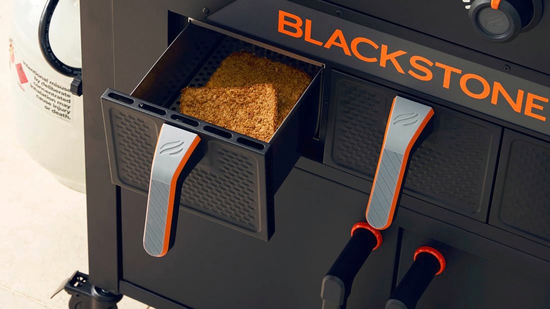 French toast in a Blackstone air fryer.