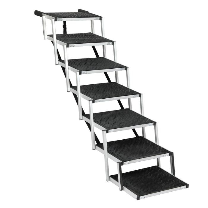 PaWz 7 Steps Dog Ramp - Black