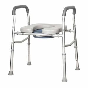 Over Toilet Aid With Cushioned Soft Seat - Adjustable Height & Sturdy Support For Elderly And Disabled, 130kg Capacity