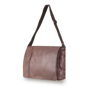 Tosca Vegan Leather Satchel Travel Shoulder Bag - Chocolate