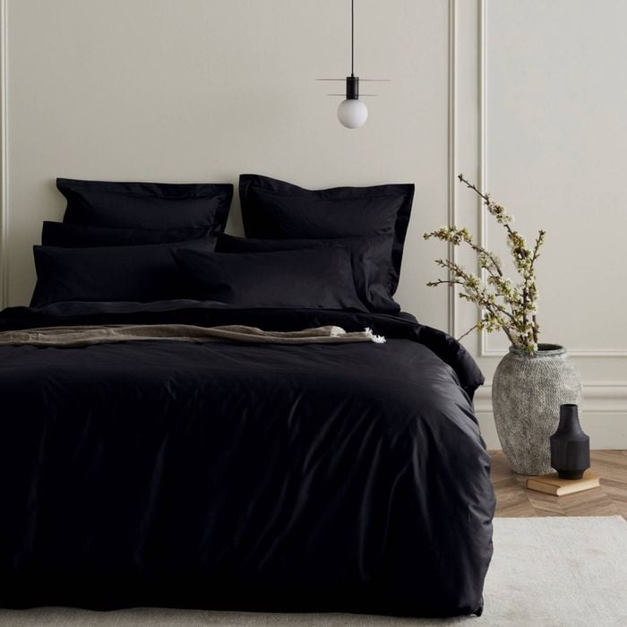 Bedding Co. Quilt Cover Set 1200TC Egyptian Cotton Luxurious Black Double