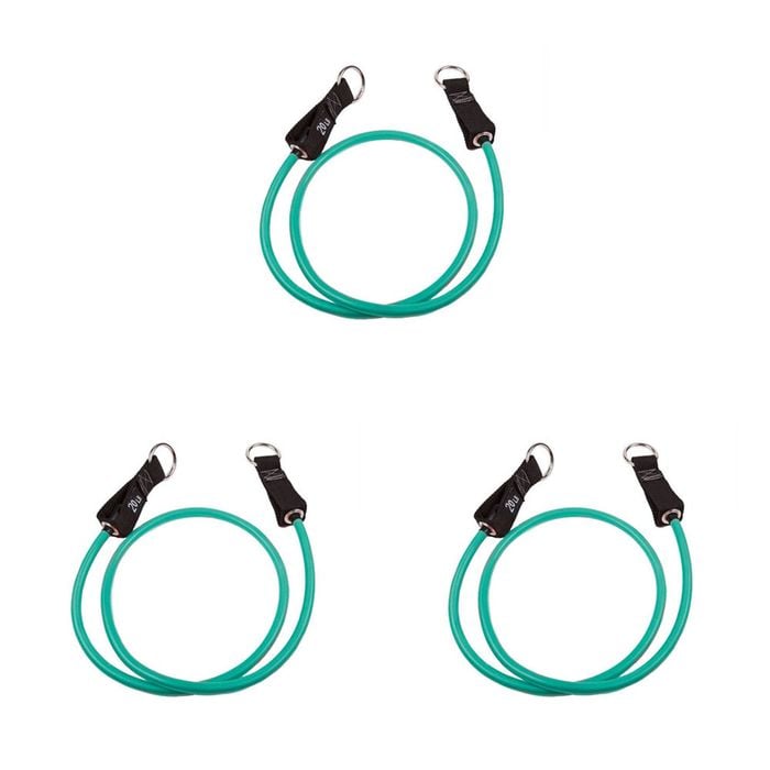 3PK GoFit Extreme Power Tube Home Gym Workout Strength Exercise 20lbs Cyan