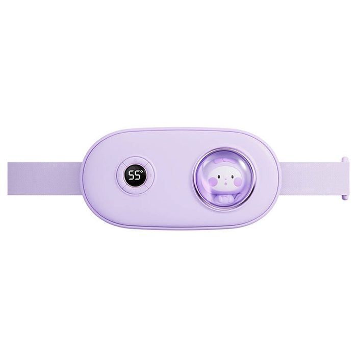 Catzon Portable Heating Pad Belly Wrap 3 Heat 5 Massage Modes-purple