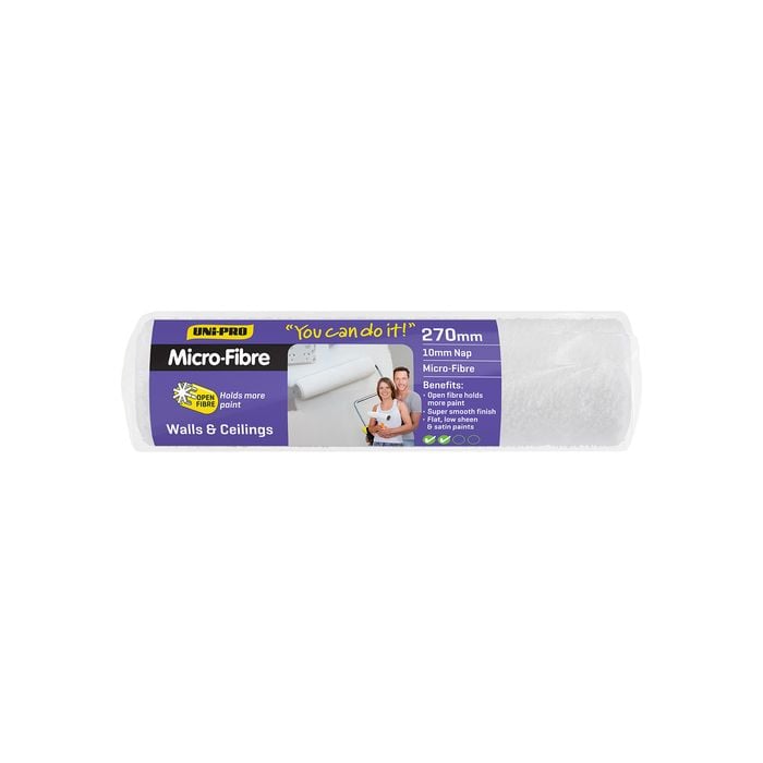 UNi-PRO 270mm 10mm Nap You Can Do It Microfibre Roller Cover