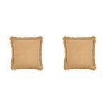 2PK Linen House Coastal Tan Cotton Cushion 50x50cm - Brown