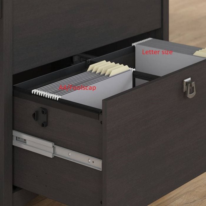 Rosen 2-Drawer Filing Cabinet Office Storage - Washed Grey