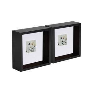 Nicola Spring 5 Piece 6 x 6 3D Shadow Deep Box Photo Frame Set - Craft Display Picture Frame with 2 x 2 Mount