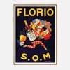 Galrie Vintage Florio Marsala Wine Advertising Poster Art Print for Home Decor, Wood Frame, A3 30 x 42cm (12 x 16inch)