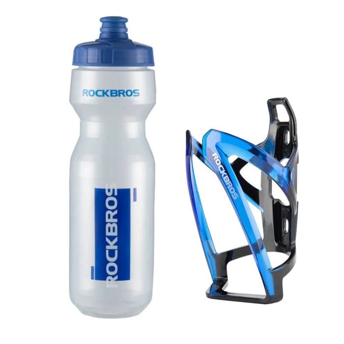 750ml water bottle with holder blue