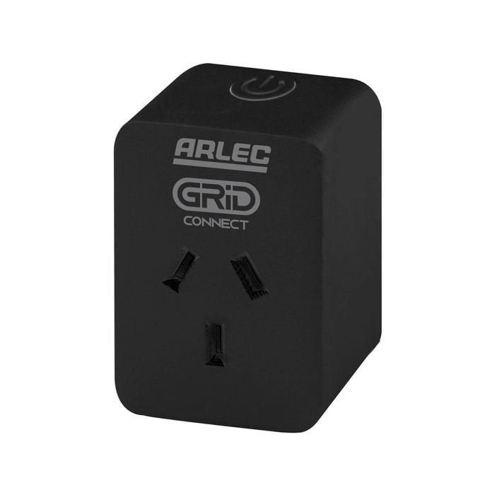 Arlec Grid Connect Black Smart Plug In Socket With Energy Meter 