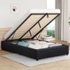 Alfordson Bed Frame King Single Gas Lift Storage Base Black