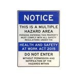 Brutus 450 x 600mm Multiple Hazard Plastic Sign