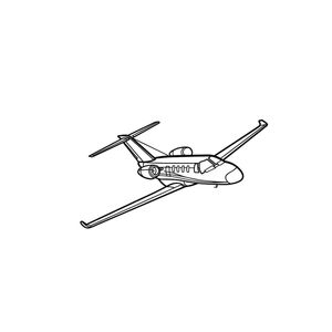 Ignite Laser Cessna Citation M2 - Light Business Jet Silhouette Metal Wall Art Rustic Metal 15.7 inch - 40 cm