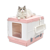Yes4pets Xl Portable Cat Toilet Litter Box Tray Foldable House With Handle And Scoop Pink