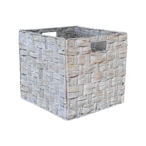 Flexi Storage Clever Cube 320 x 320 x 350mm White Water Hyacinth Flatweave Insert
