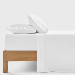 Dreamaker 300TC Cotton Percale Sheet Set White Single Bed