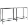 vidaXL Console Table Transparent Tempered Glass Hallway Side Table Furniture