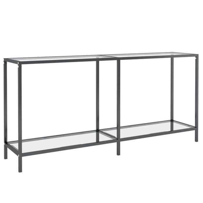vidaXL Console Table Transparent Tempered Glass Hallway Side Table Furniture