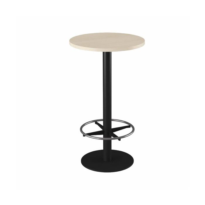 Olg Disc Bar Leaner Black Frame Nordic Maple Top 600mm Diameter