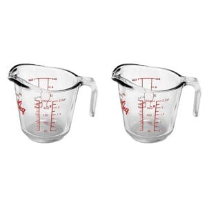 2x Anchor Hocking 250ml/1-Cup Glass Measuring Jug Small Clear