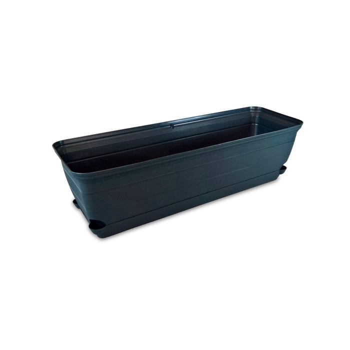 Eden 60cm Charcoal Roman Self Watering Trough Planter - Charcoal