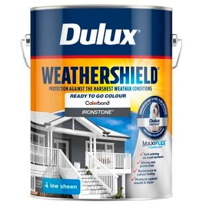 Dulux 10L Ironstone Low Sheen Weathershield Exterior Paint