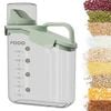 Catzon 1.8L Cereal Storage Container with Pouring Spout for Rice Nuts Beans-Green